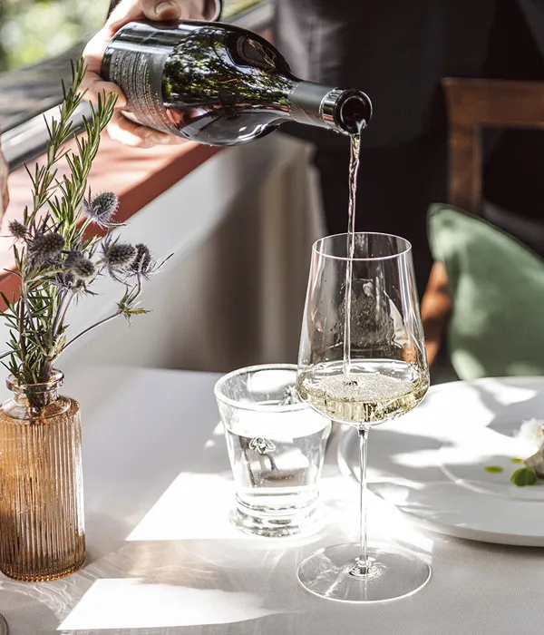 Wine tasting at a hotel