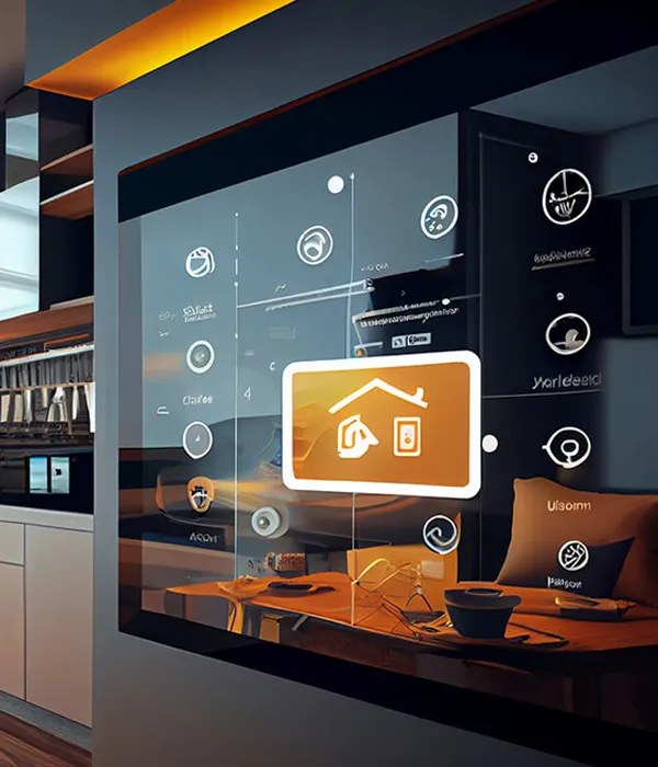 Hotel room with smart technology